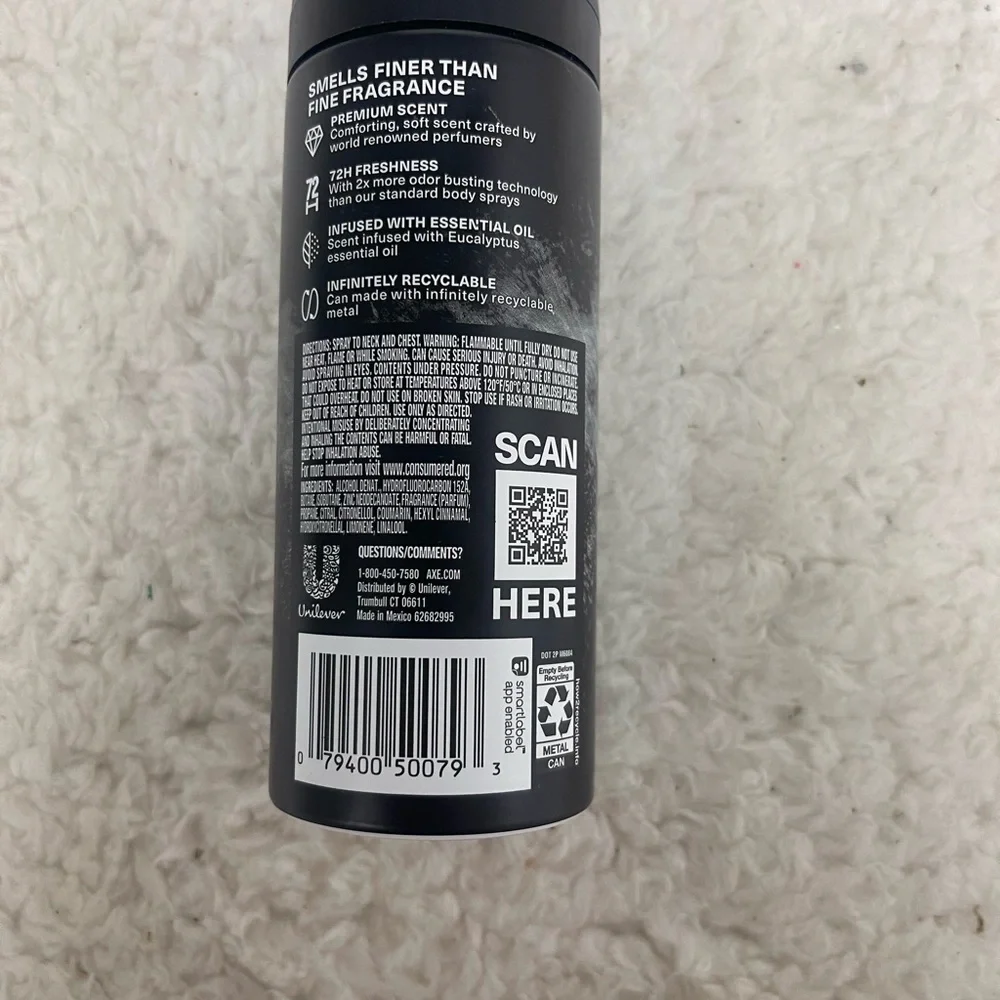 AXE Aluminum Free 72-Hour Premium Body Spray, Pure Coconut, 4 Oz. Spray Can - Picture 2 of 2